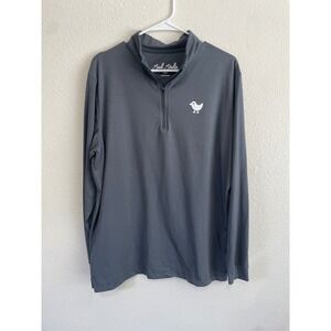 Bad Birdie Mens Large Quarter Zip Pullover  Gray Performance Golf Long Sleeve
